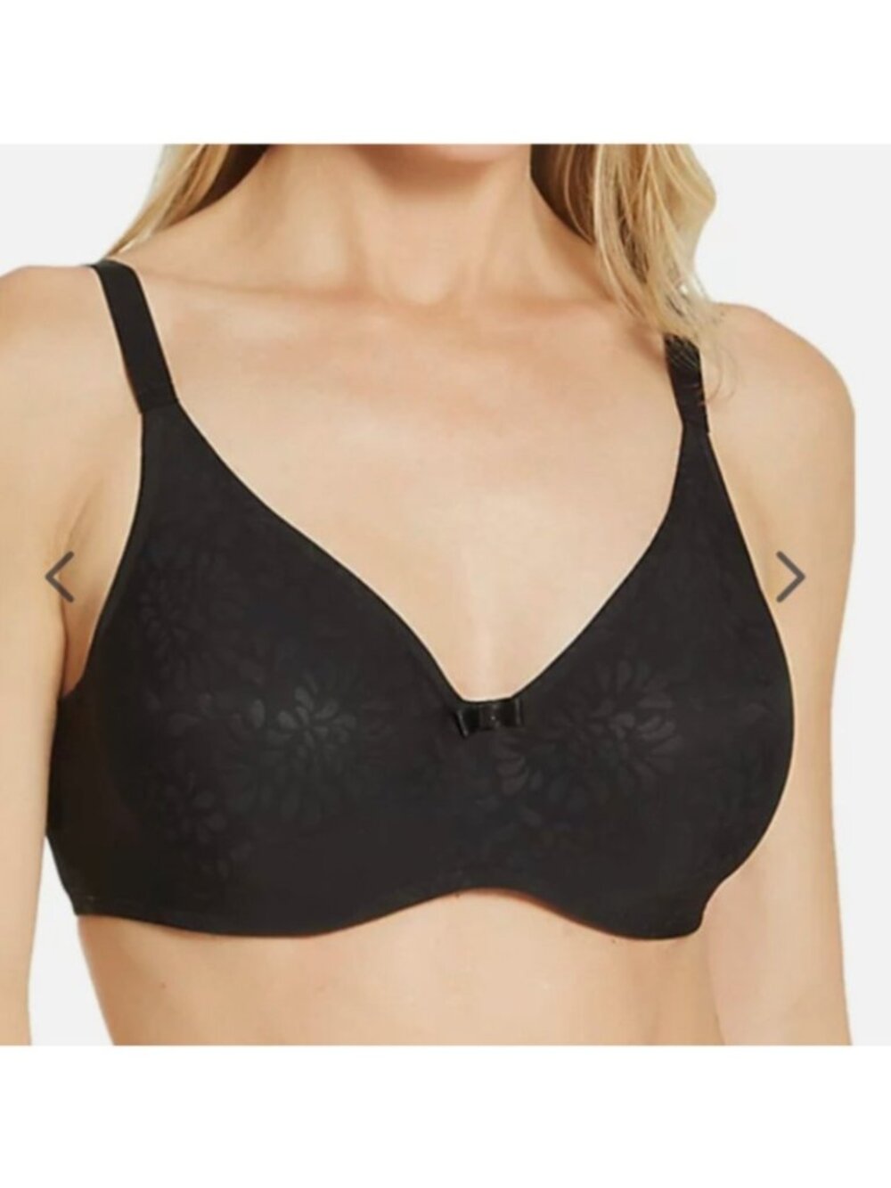 Chantelle Comfort Chic Molded Underwire Floral Comfort Bra 18J1 32DD Black $79